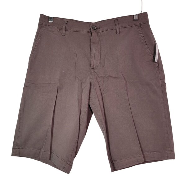 Goodthreads Men's Brown Slim-Fit 7" Flat-Front Stretch Chino Shorts Size 31 New - Picture 1 of 11